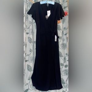 NWT Medium Black midi dress by Bobeau